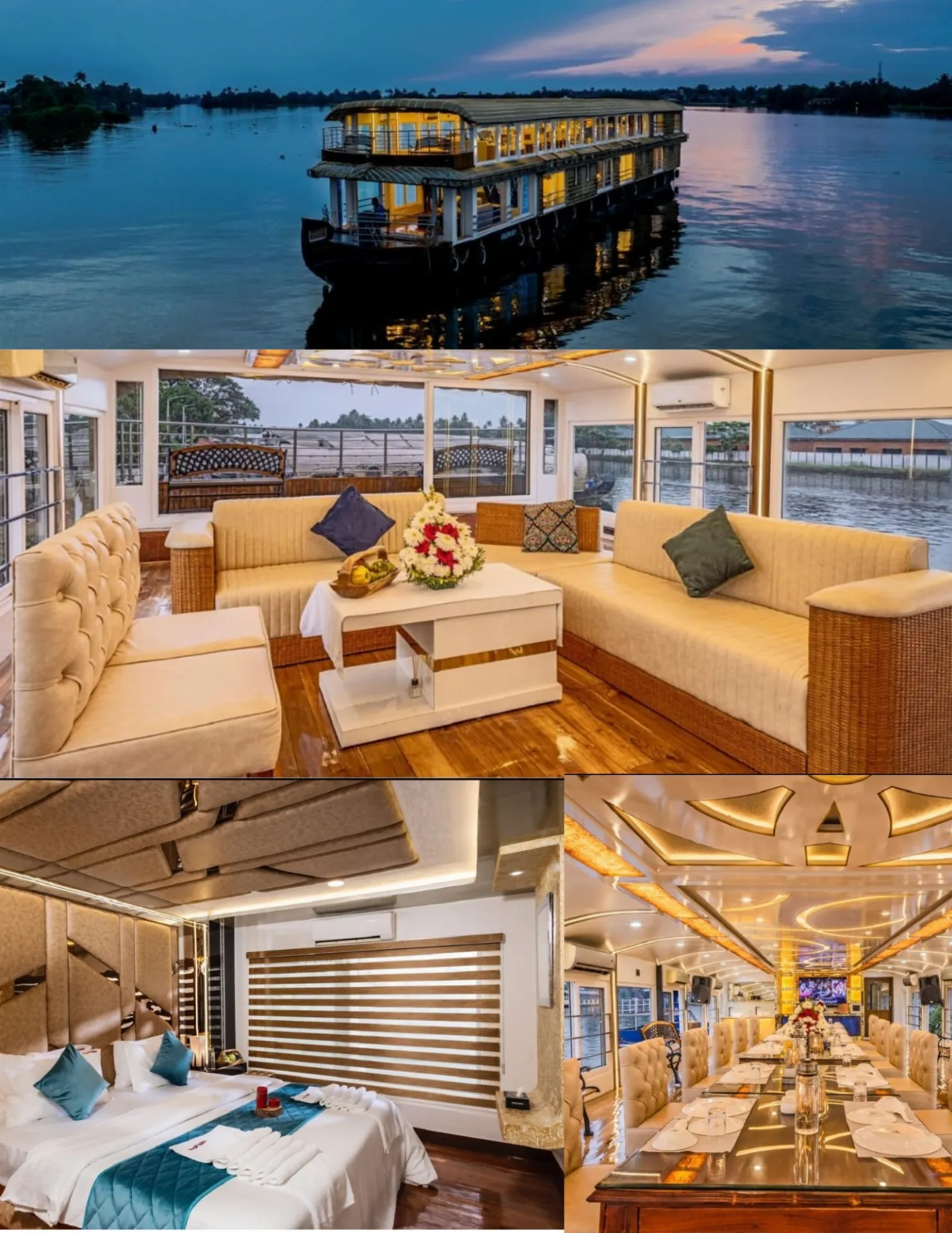 1 Night 2 Days Kerala Premium Houseboat Package, Alleppey