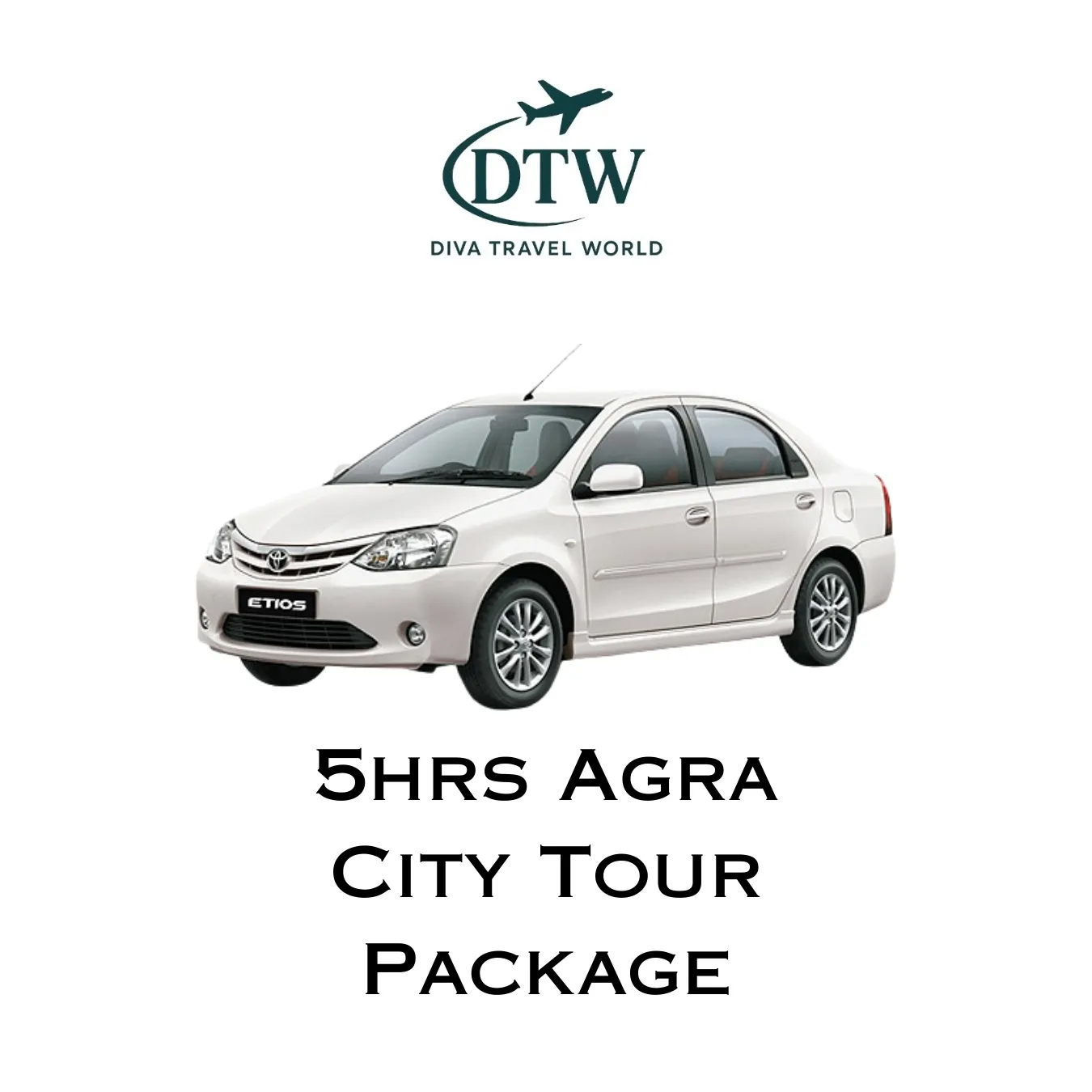 Agra Private Sedan Car Hire (Local Sight Seeing) - 4 Seater